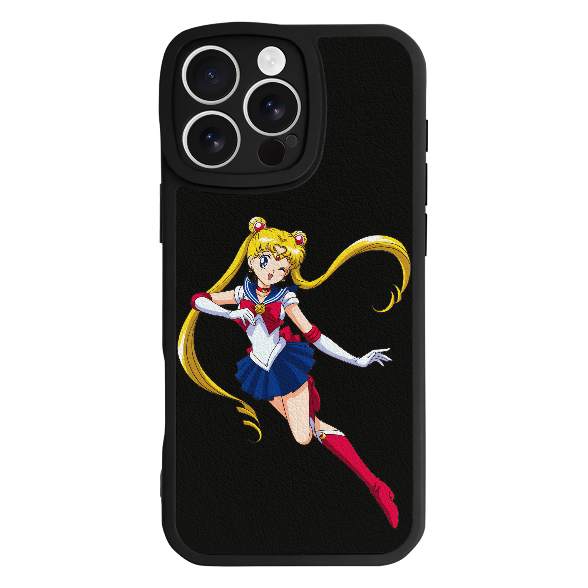 （画像用） 美少女戦士セーラームーン 月野 うさぎ つきの うさぎ Sailor Moon Tsukino Usagi 【iPhone 16シリーズ対応】シリコンスマホケース（レザー調） 材質：シリコン
